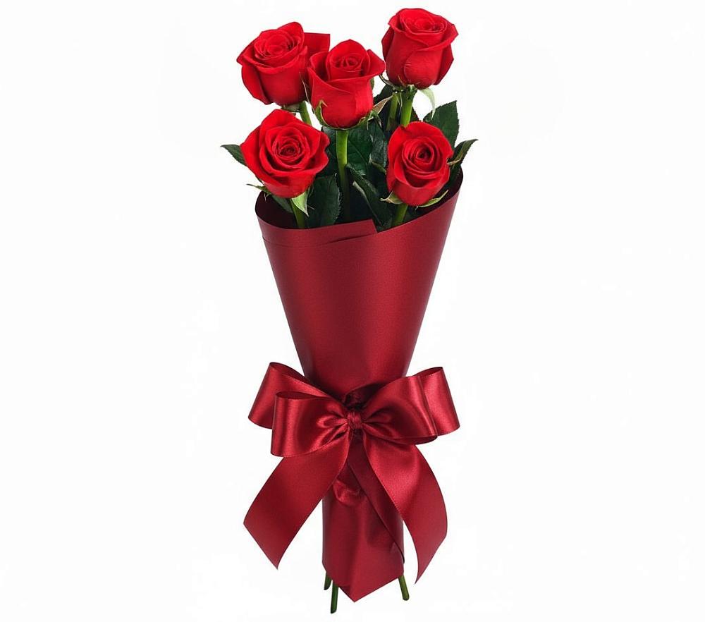 Букет 5 Красных роз Эдлесс Лав в Ашитково