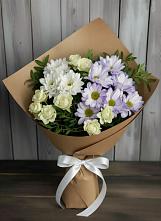Букет цветов из:  Хризантемы и Розы в Ашитково