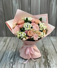 Букет цветов из:  Гвоздики, Розы и Хризантемы в Ашитково