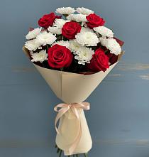 Букет цветов из:  Розы и Хризантемы в Ашитково