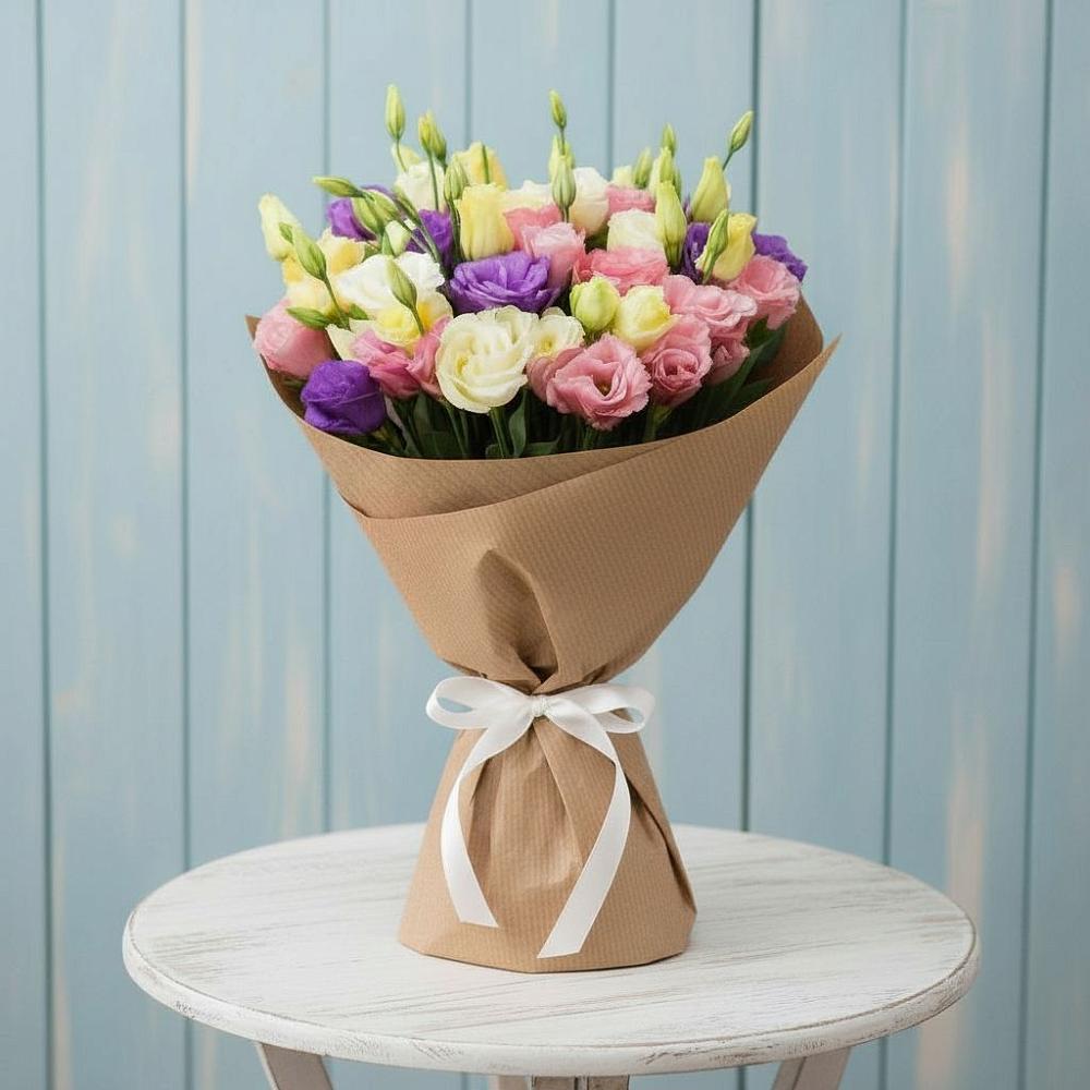 Букет цветов из: Лизиантусы в Ашитково