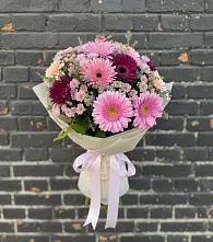 Букет цветов из:  Герберы и Хризантемы в Ашитково