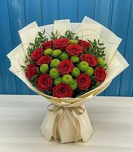 Букет цветов из:  Розы и Хризантемы в Ашитково