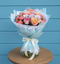 Букет цветов из:  Хризантемы и Розы в Ашитково