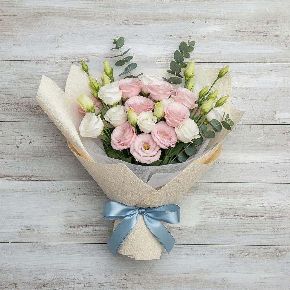 Букет цветов из: Лизиантусы в Ашитково